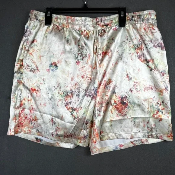 Paper Planes‎ Men 2XL Satin Matching Set Shirt Shorts Streetwear Co-Ord Festival